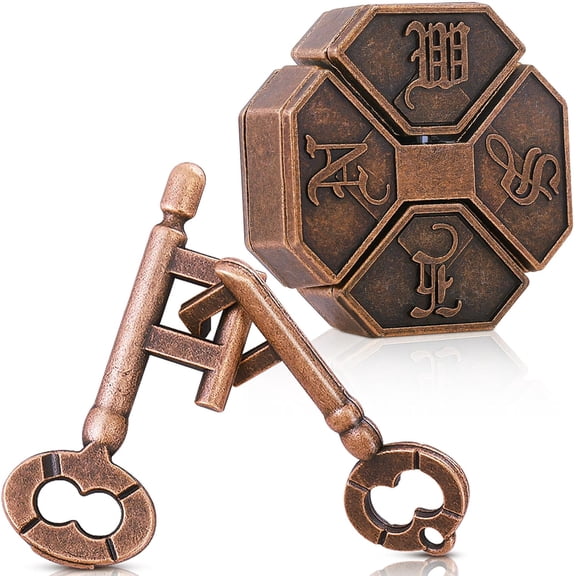 2 Pcs Metal Brain Puzzles for Adults 3D Steel Puzzle Toys Interlocking Iq Logic Education Toys Disentanglement Game for Classroom Party Challenge Gifts