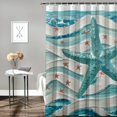thumbnail image 2 of RUIYC Shower Curtain Set Summer Ocean Beach Nautical Style Durable Polyester Fabric High Definition Digital Printing Easy Installation for Bathroom Decor, Pack of 1 White, 2 of 7
