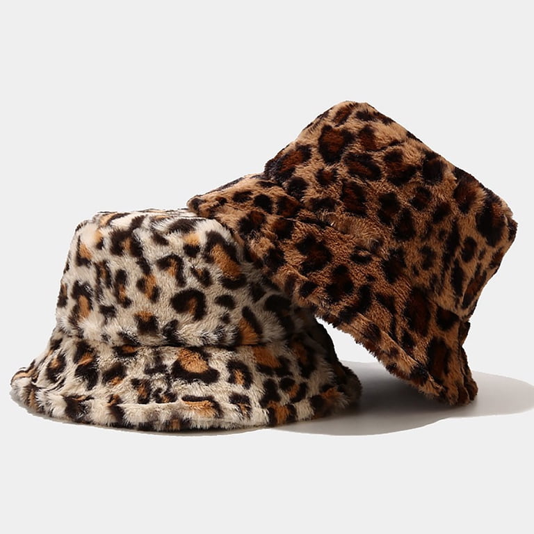 HAOTAGS Fuzzy Bucket Hat for Women Furry Fur Bucket Hat  display picture 3