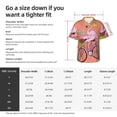 thumbnail image 5 of Pofeuu Flamingo Riding a Bicycle Print Hawaiian Shirt for Men Sleeves Casual Button Down Summer Beach Dress Shirts T-Shirts,Small, 5 of 7