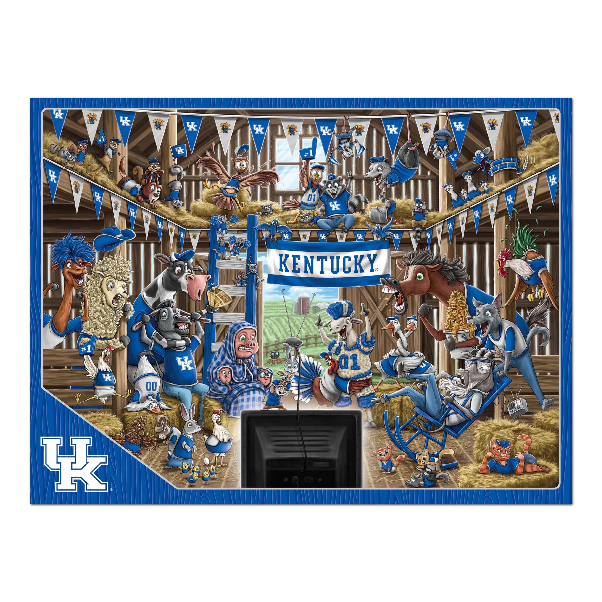 YouTheFan NCAA Kentucky Wildcats Barnyard Fans Puzzle - 500 Piece
