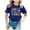 Navy, variant on Girls Kindergarten Shirts Oversized Letter Print Back To School Shirt Kids Quick-Dry School Short Sleeve Top