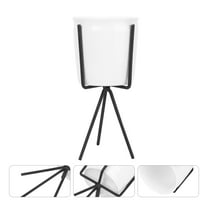 GOOHOCHY  2 Pcs Ceramic Flowerpot Modern Plant Pots Indoor Wall Planter Vase White