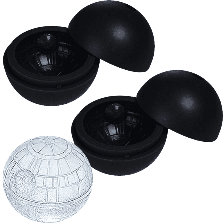 Death Star Ice Cube Mold 2Pack Silicone Star Wars Ice Molds Sphere Big Ice  Ball Maker for Whiskey, Bourbon, and Cola 