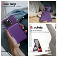 thumbnail image 3 of Allytechgroup for Apple iPhone 16 Pro Wallet Case Cover, Slim Fit Shockproof Phone Case with Card Holder, Magnetic Closure Premium PU Leather and PC Material for Women Men, Purple, 3 of 8
