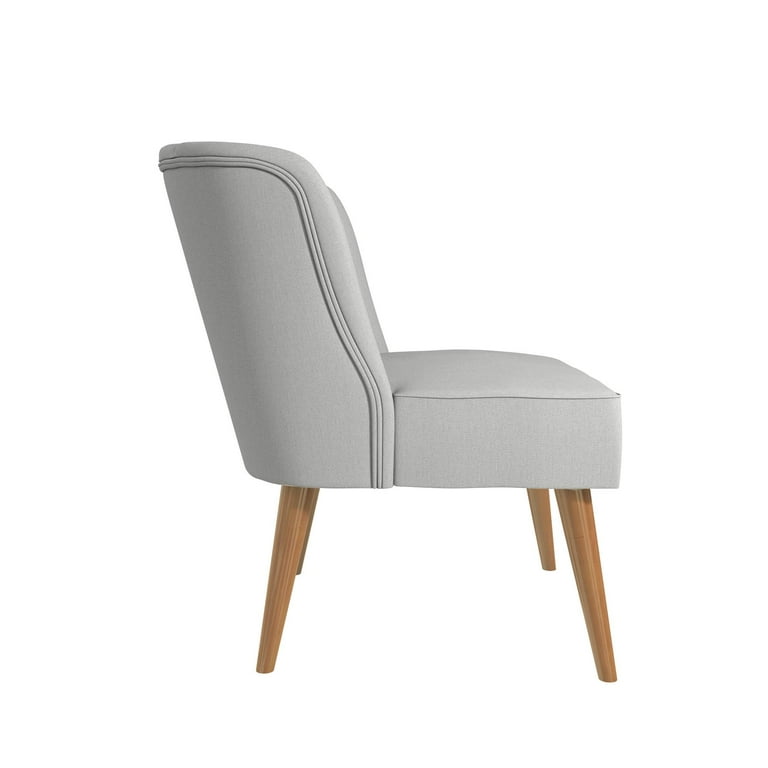 Novogratz Brittany Accent Chair Light Gray Linen