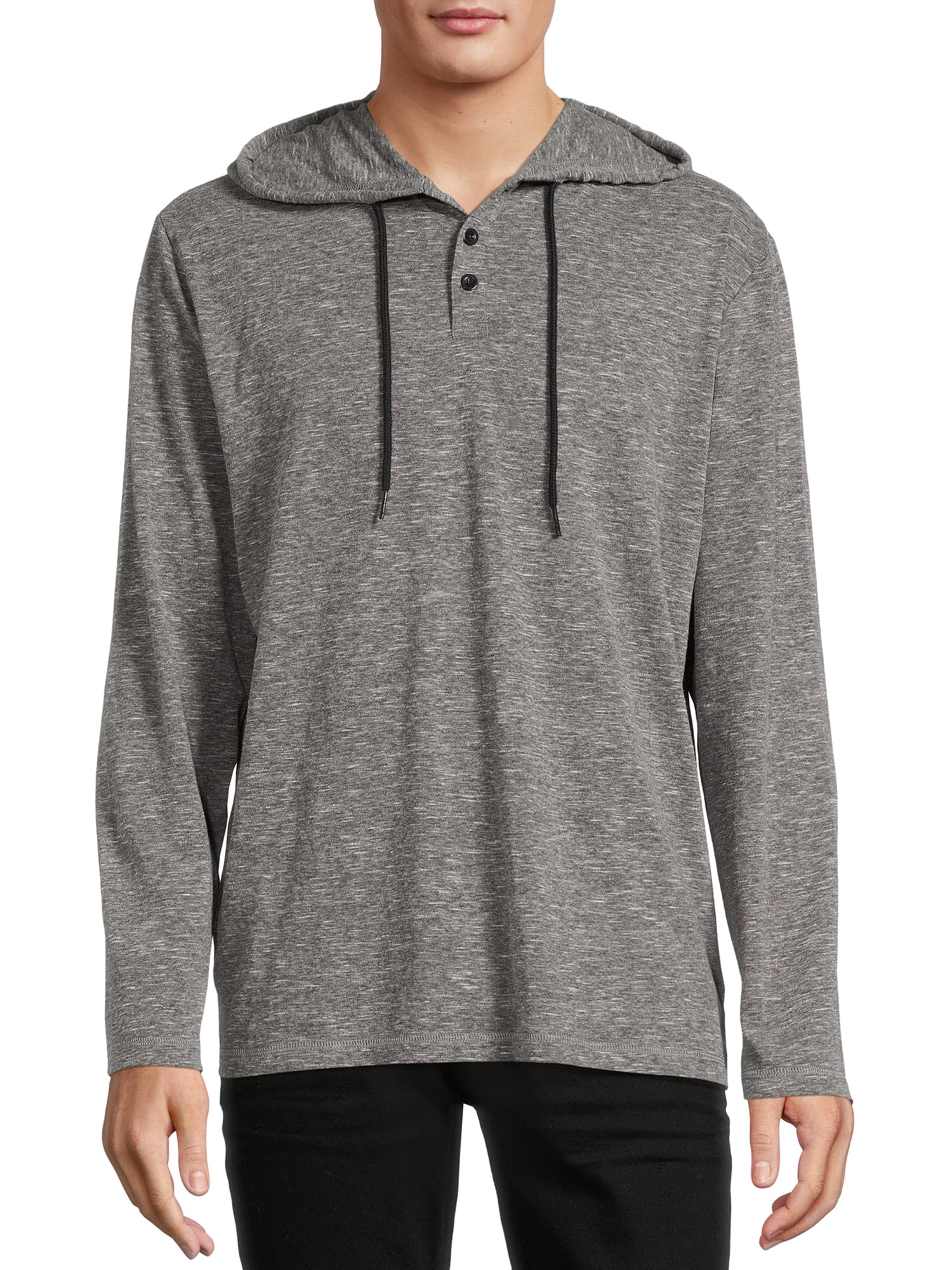 Hooded Henley Pullover Shirt 