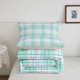 thumbnail image 5 of Manfei Vintage Grid Full Size Comforter Sets,Modern Check Art Bedding Comforter Set,Green White,Light Gray Reversible,3-Piece,1 Comforter and 2 Pillowcases,3-Piece,1 Comforter and 2 Pillowcases, 5 of 7