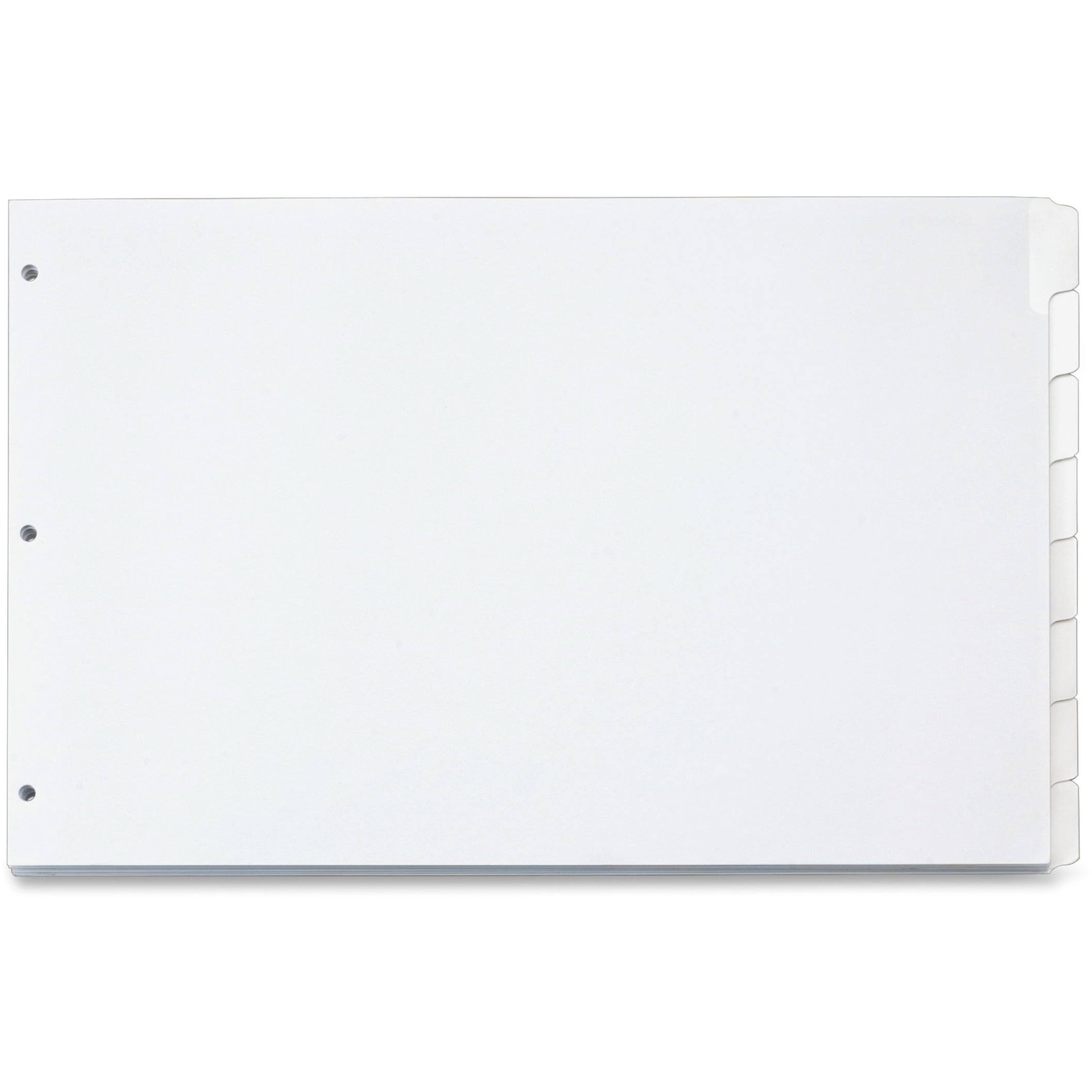 Cardinal Write and Erase Tabloid Index Dividers, 8-Tab, White