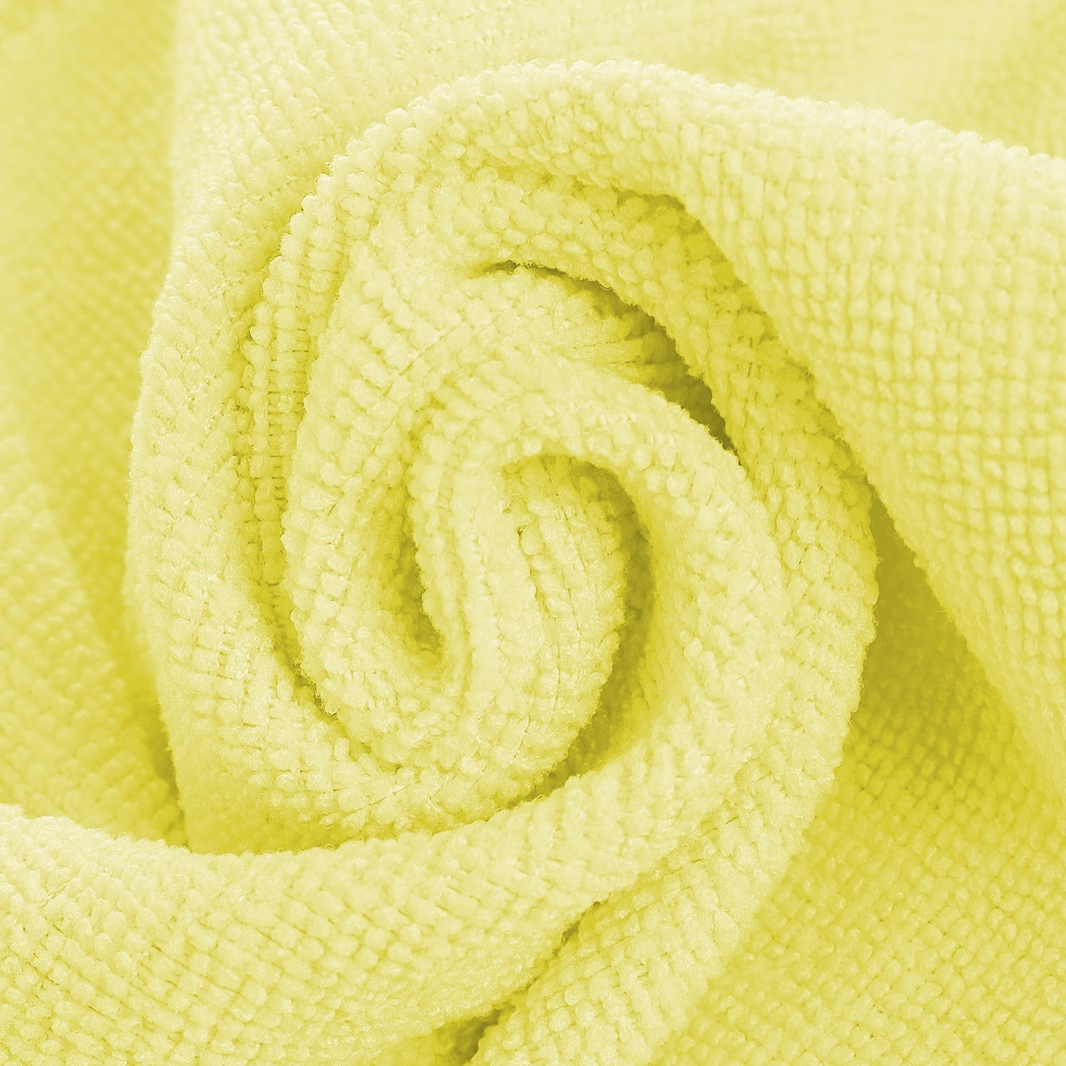 LammaLoe Microfiber Cleaning Cloths, Super Absorbent Cleaning Rags & Car Towels Lint Free, 12x12 Multi-Purpose, 96 Pack, Yellow