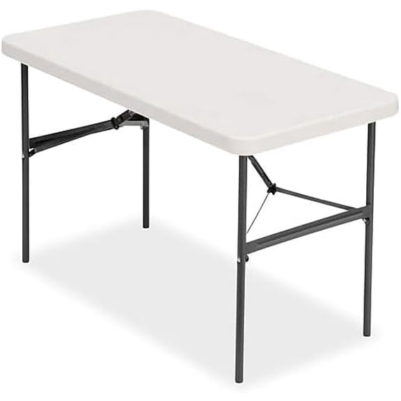 Staples Heavy-Duty Folding Utility Table, Plastic (48 in)
