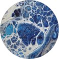 thumbnail image 2 of Addison Rugs Mayfield Washable Transitional Modern Navy Round Rug, 8' x 8', 2 of 5