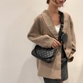 thumbnail image 4 of Bolso de cuero retro 2 piezas Bolso compuesto Mujeres Lattice Crossbody Bolsos (Negro) Likrtyny Para estrenar, 4 of 9