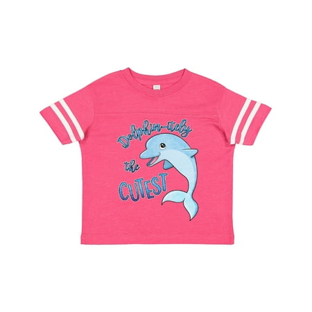 

Inktastic Dolphin-itely the Cutest Gift Toddler Boy or Toddler Girl T-Shirt