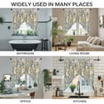 thumbnail image 3 of Butterflies Flowers Swag Curtains for Kitchen/Bedroom/Living Room, Vintage Geometric Colorful Glass Floral Scalloped Curtains 63 Inch Long, Window Swag Topper Curtains Valances 2 Panels Set 36"x63", 3 of 8
