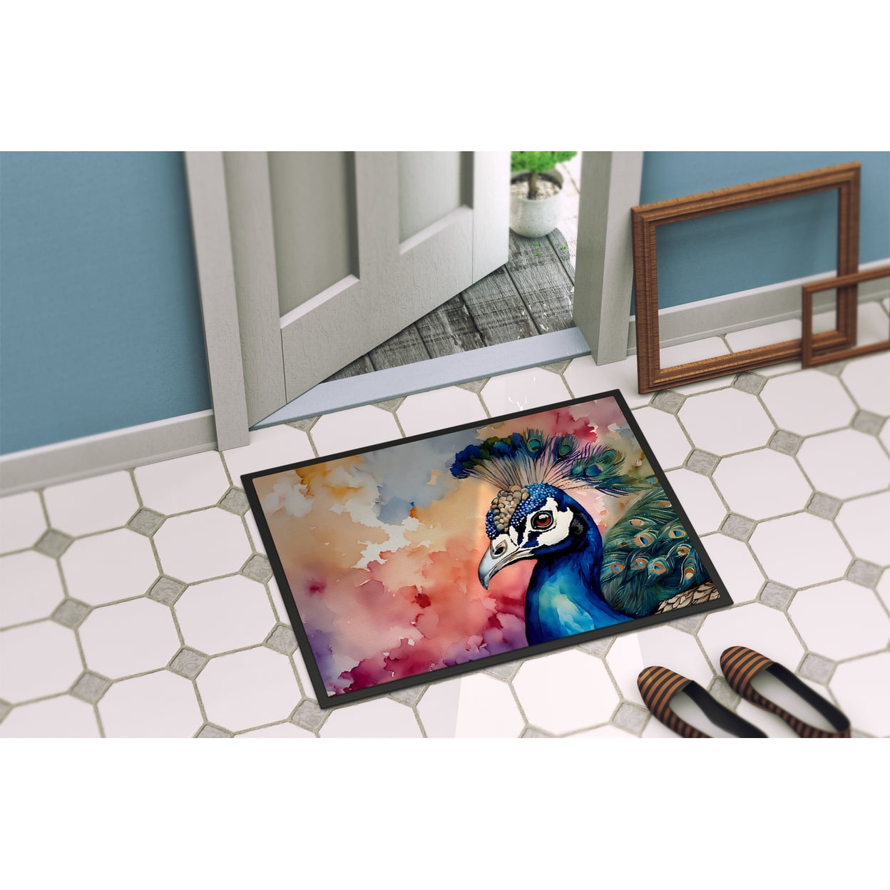 Carolines Treasures DAC3249MAT 18 x 27 in. Unisex Peacock Doormat