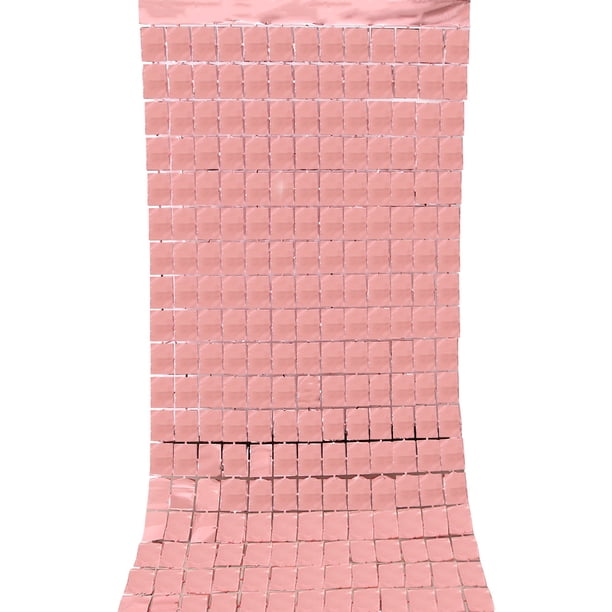 Nvzi Paquete de 2 cortinas de fondo de papel de aluminio de 39,37 x 78,74 pulgadas, serpentinas de oropel para decoraciones de fiesta de cumpleaños,fiesta de discoteca, oro rosa