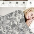 thumbnail image 3 of JEUXUS Crafted Camouflage Print Cozy Knit Throw Blanket, Soft Comfy Decorative Throw for Couch Bed Sofa Travel, Camo Grey, 3 of 6