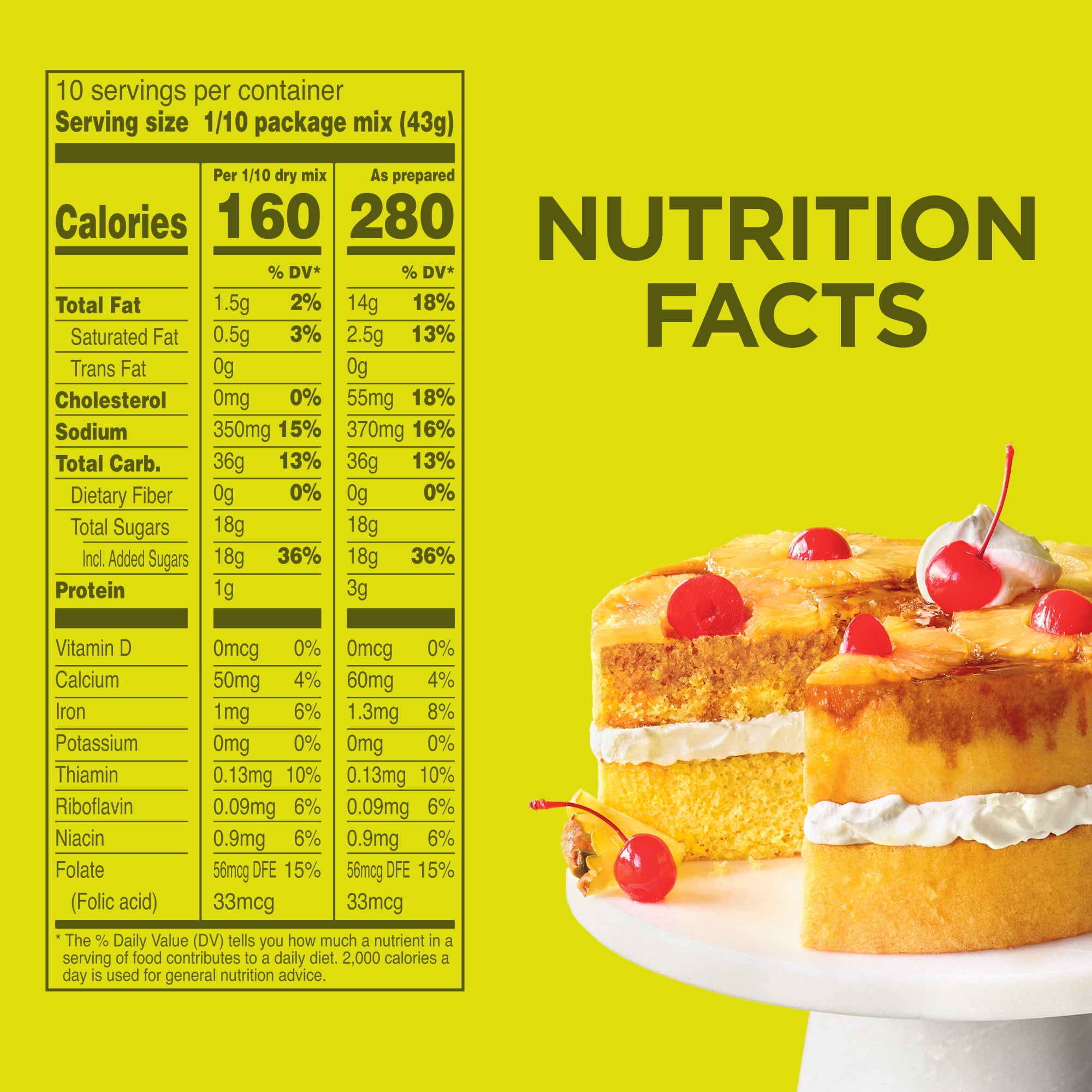 Duncan Hines Pineapple Supreme Flavored Cake Mix, 15.25 oz.