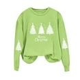 thumbnail image 5 of ABATAB Christmas Sweatshirts for Women Crewneck Cute Christmas Graphic Print Long Sleeve Shirt Holiday Party Pullover Blouse, 5 of 6
