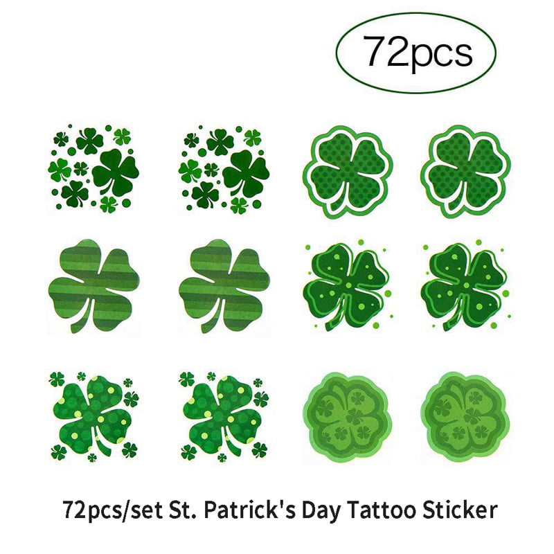 IRISH ST PATRICKS DAY IRELAND FLAG TEMPORARY TATTOOS  SHAMROCKS  LEPRECHAUNS  eBay