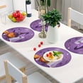 thumbnail image 6 of Ryvnso Pumpkins Ghost in Halloween Round Plate Mats Dining Table Placemat 1 Piece for Holiday Decoration, 6 of 7