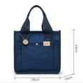 thumbnail image 3 of Canvas Tote Bag for Women Foldable Tote Bag with Zipper Travel Large Shoulder Bag Handbag for Work Large Capacity Portable Messenger Bag Black, 3 of 4