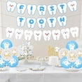 thumbnail image 3 of First Tooth Theme Party Decorations Blue Dental Theme Party Decorations First Tooth Banner Teeth Theme Banner Garland Cake and Cupcake Toppers for Boys First Tooth Party Decor Supplies, 3 of 7