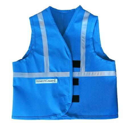- Insect Guard Permethrin Treated InsectGuard Insect Repellent Vest Effective against Tick, Mosquitoes, Flies and More with Reflective Strips (Blue) Large/XtraLarge