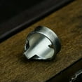 thumbnail image 3 of K-KED Vintage Personalized Men's Handmade Old Coffin Skull Finger Rings Size 7-15-7-Polishing Silver, 3 of 6