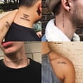 thumbnail image 1 of 56 Sheet Waterproof Temporary Tattoo Sticker Black Devil Doesn't Sleep English Letters Tatoo Fake Tatto Neck Wrist For Woman Men, 1 of 11