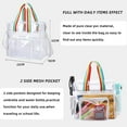 thumbnail image 3 of Tinyat Clear Tote Bag Stadium Approved Waterproof Transparent Handbags Beach Bag for Women, 3 of 6