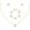 White, variant on Gold Plated Four-Leaf Clover Jewelry Set, Shell Inlay Clover Necklace Bracelet Stud Earring 3PCS Jewelry Kit for Women Gift
