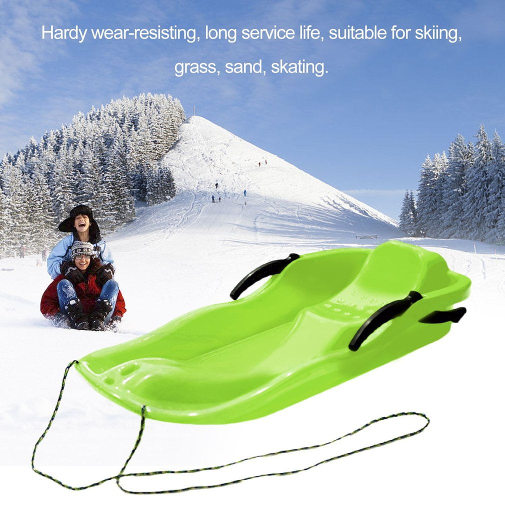 Outdoor Sports Plastic Snow Grass Sand Board With Rope For Double People by