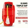 thumbnail image 2 of Reelworks TRI-GUR022 80 ft. Retractable Extension Cord Reel, 2 of 7