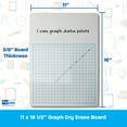 thumbnail image 4 of Flipside Products Two Sided 1/2" Graph Dry Erase Board, 11" x 16, Pack of 12, 4 of 4