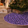 thumbnail image 5 of Bingfone Christmas Tree Skirt Mat Christmas Decoration Interior 30" -Purple Leopard, 5 of 6
