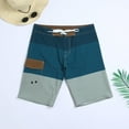 thumbnail image 4 of Aayomet Men Swim Trunks Summer Leisure Suit Waist Adjustable Drawstring Triangle Liner Quick Drying Pocket (Dark Blue, 42), 4 of 5