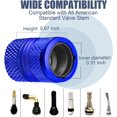 thumbnail image 3 of Tire Valve Stem Caps - 4 Pack Anti-Corrosion Premium Anodized Alloy Tyre Air Valve Caps Universal for Car SUV Bike Blue, 3 of 12