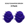 thumbnail image 2 of Ebo Shampoo Brush With Soft Silicone Scalp Massager Brush For All Hair Types Deep Cleanses Scalp Pack Of 2&nbsp;Assorted Color, 2 of 7