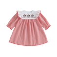 thumbnail image 1 of Zanarzt Robe à Manches Longues pour Filles Jupe pour Filles Confortable Douce pour la Peau Robe Mode à Imprimé Floral Robe Sans Manches pour Filles Rouge, 2-3 Ans, 1 of 5