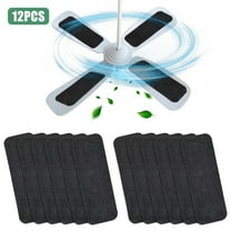 12pcs Ceiling Fan Filters for Blades, TSV Activated Coconut Carbon Fan Filter for Ceiling Fan, Easy-Stick Universal Air Filter for Common Household Contaminants