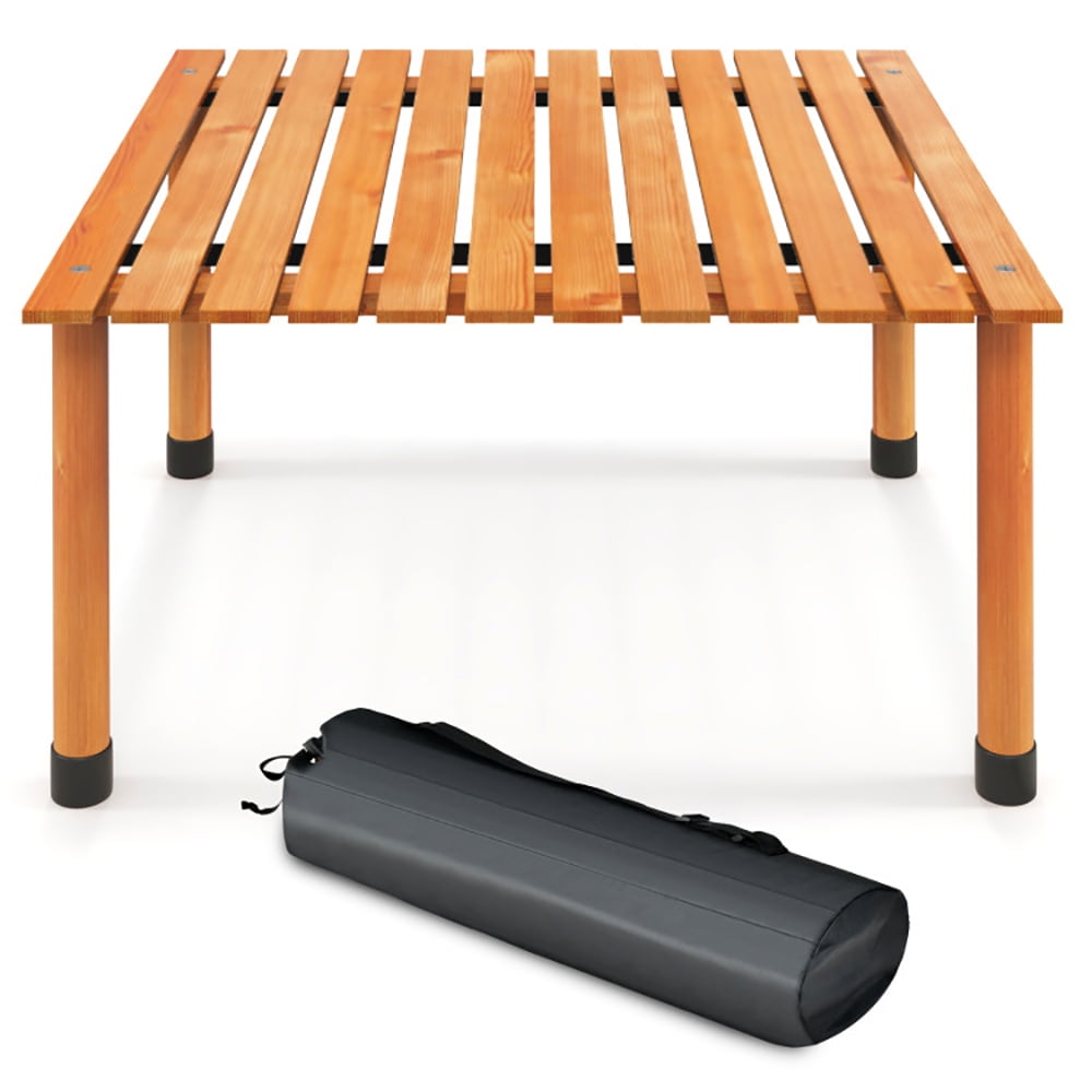 Aimee Lii Folding Outdoor Camping Table with Carrying Bag for Picnics and Party, Camp Tables PorTable Foldable, Natural