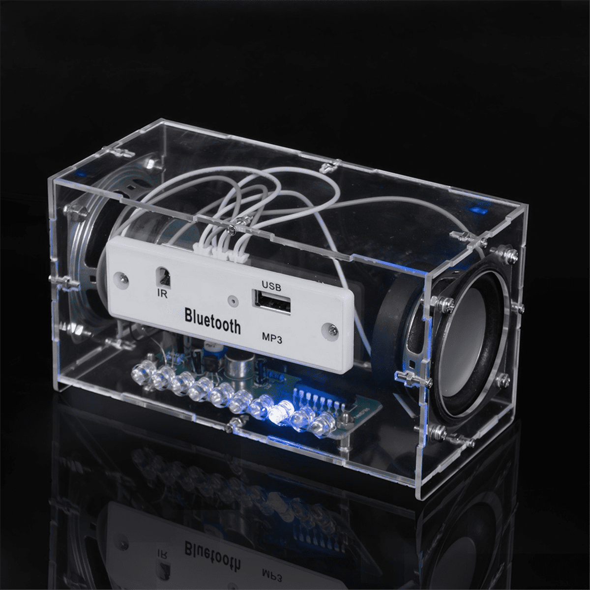 DIY Bluetooth Speaker Kit - STEM Soldering Project With Transparent Acrylic Shell
