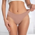 thumbnail image 2 of yunLCZ Women's Cotton Underwear High Waist Underwear For Women No Show Solid Sexy Soft Traceless Low Breathable Underwear Wasit Hipster Brief Panties for Ladies, 2 of 4