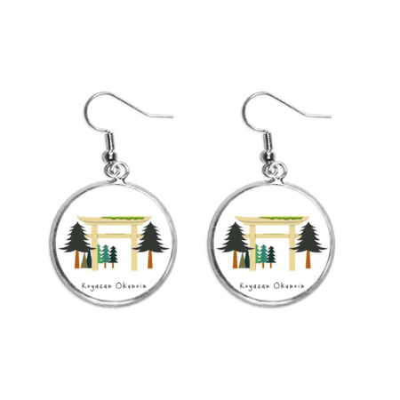 local japanese koyasan okunoin ear dangle silver drop ear jewelry woman