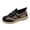 Black, variant on Willtoo Womens Slip On Knit Walking Sneakers Breathable Mesh Casual Flat Shoes Comfort Lace-Up Platform Daily Travel Shoes