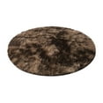 thumbnail image 1 of Brown Round Plush Area Rug - High Density Soft Carpet with Non-Slip Backing for Bedroom, Living Room, And Nursery Floor Decor, 1 of 2