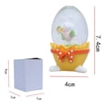 thumbnail image 3 of Easter Egg Rabbit Snow Globe Desktop Ornament, Glass Egg with Bunny Figurine, Resin Base for Home, Living Room & Easter Party Decor, 3 of 4