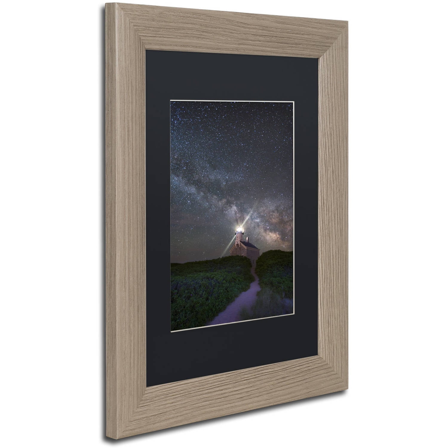 Trademark Fine Art "Follow the Light" Canvas Art by Michael Blanchette Photography Black Matte, Birch Frame